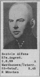 SS-Ostuf Alfons Bentele