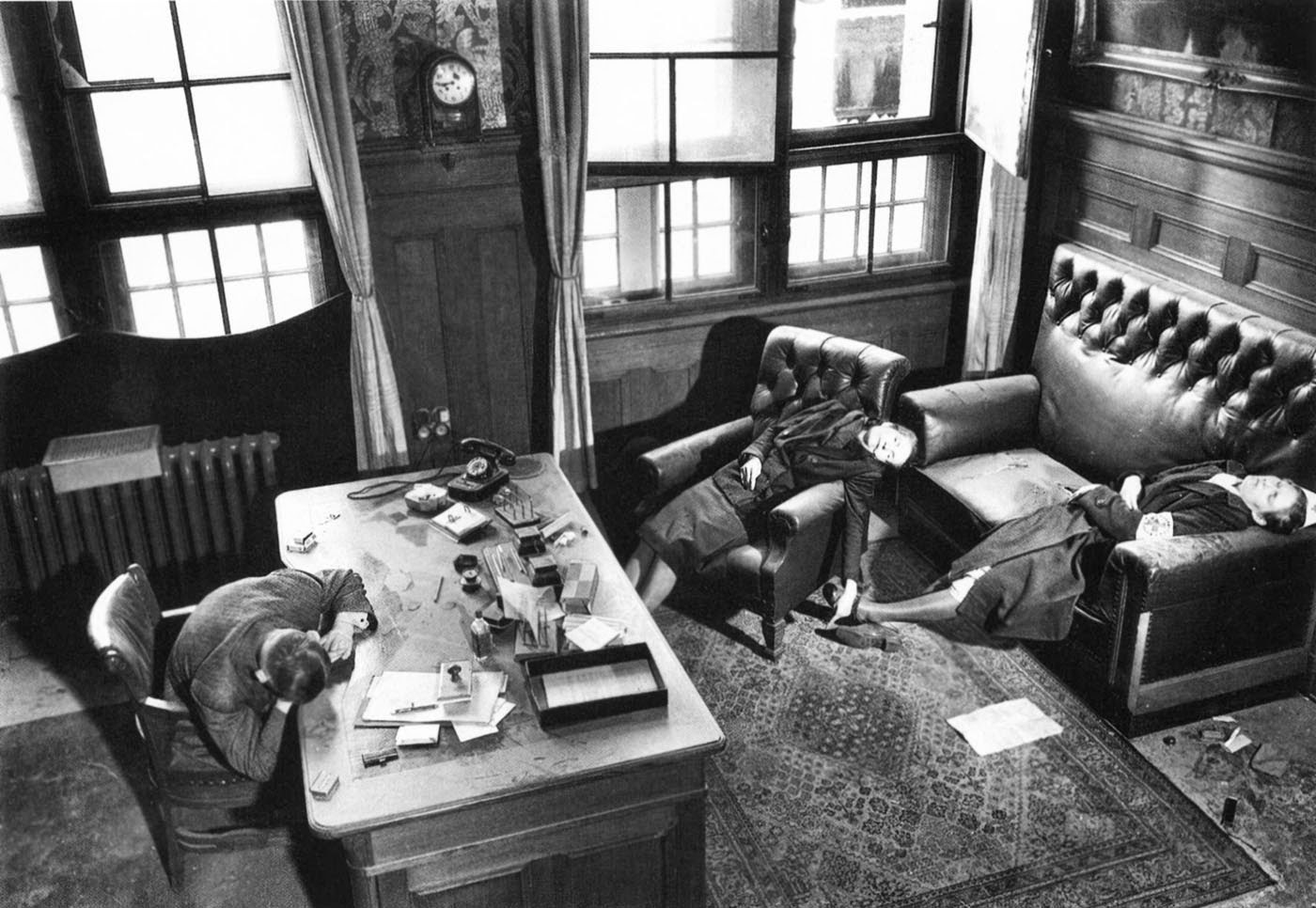 Deputy Mayor Ernst Kurt Lisso and his family after committing suicide by cyanide to avoid capture by US troops, 1945 (2)