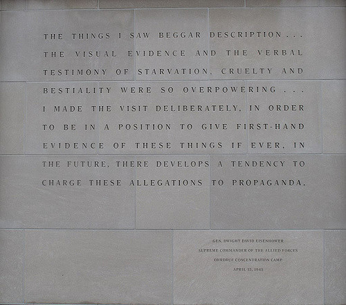 Dwight D. Eisenhower quote from Orhdruf Concentration Camp April 15, 1945