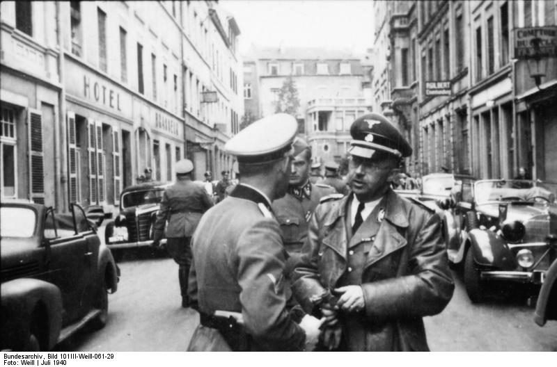 Luxemburg, Himmler mit Offizier der Waffen-SS