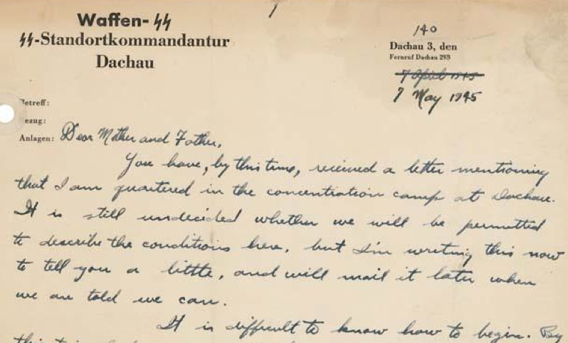 HaroldPorterLetterNationalArchives
