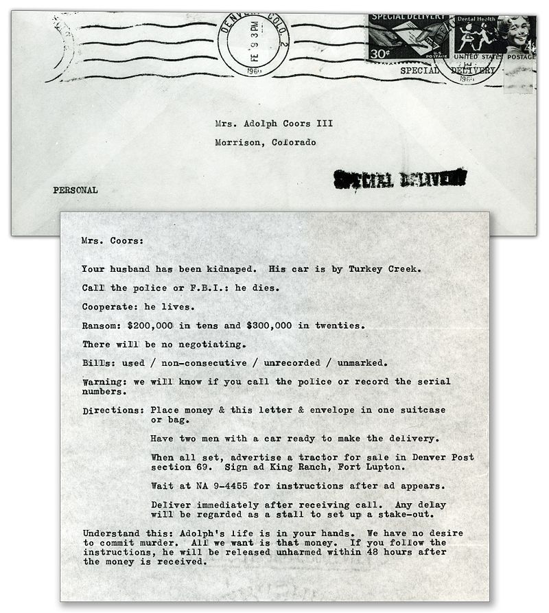 The kIdnapping and murder of Adolph Coors III – History of Sorts