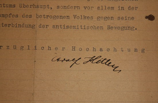 sIGNATURE hITLER
