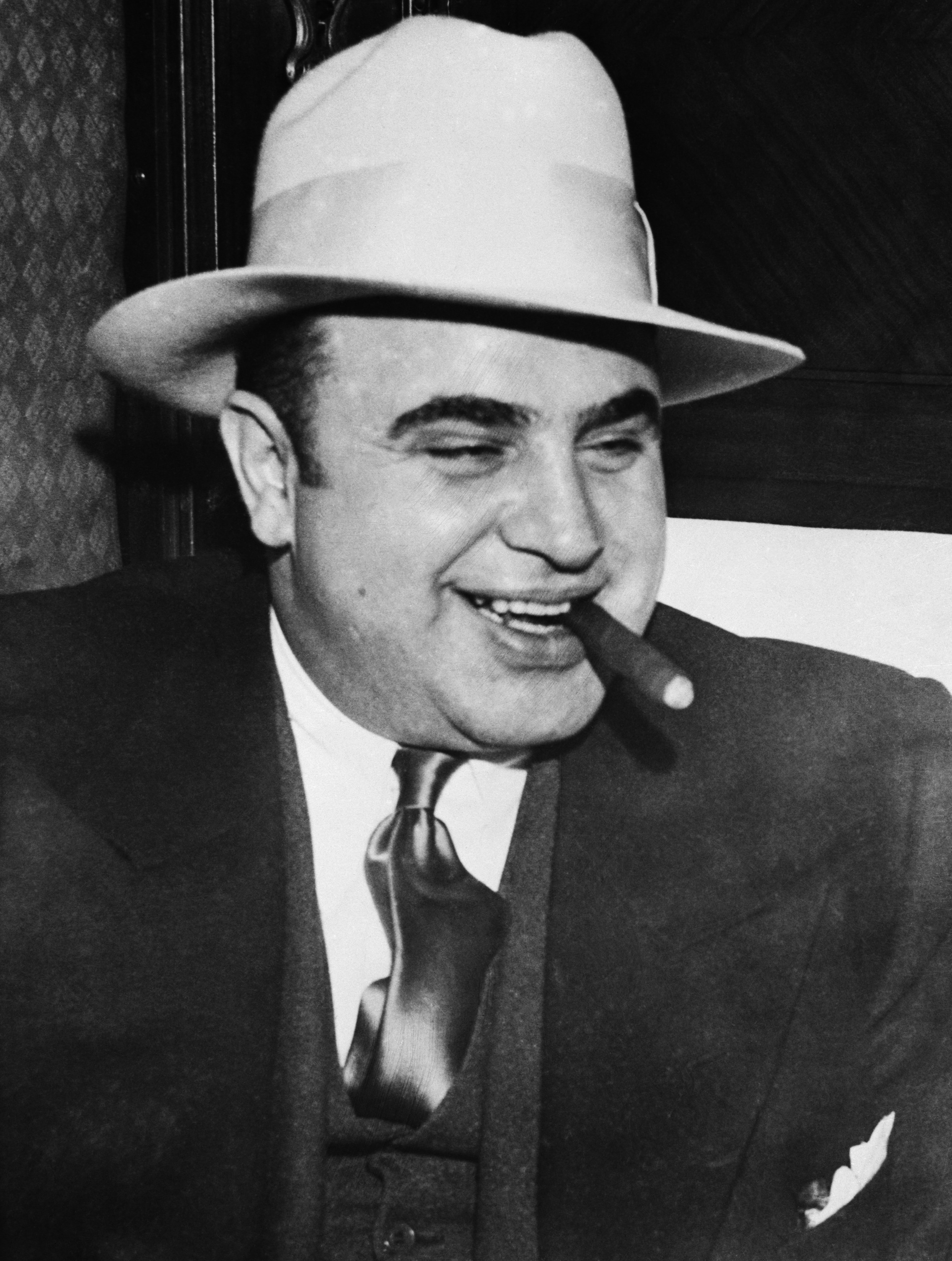 Gangster Al Capone Smoking Cigar