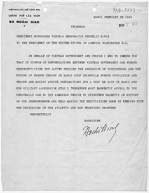 HoChiMinhTelegramToTruman1946